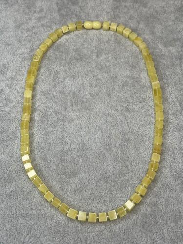 GENUINE BALTIC Amber Stone Necklace.YELLOW Color Amber Stone Beads Necklace 45Cm - Picture 2 of 14