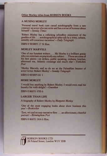 Morley Matters - Robert Morley (Hardcover, 1980) - Picture 2 of 2