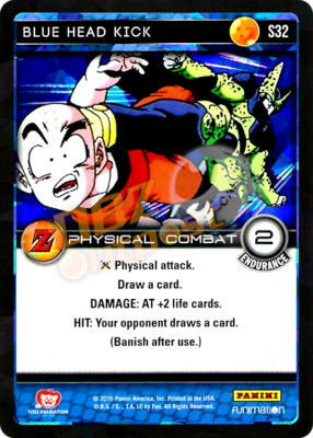 ドラゴンボール　カード DBZ Dragon Ball Z TCG Panini Awakening S32 Blue Head Kick Foil | eBay