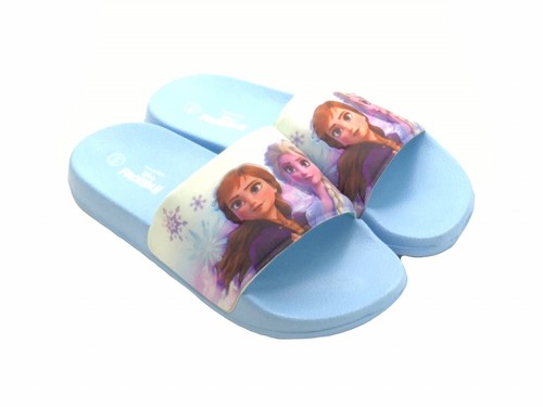 Mädchen Frozen Sliders 3D Flip Flops Sandalen Sommer Größe 10 11 12 13 1 2 Inf/J - Bild 4 von 4