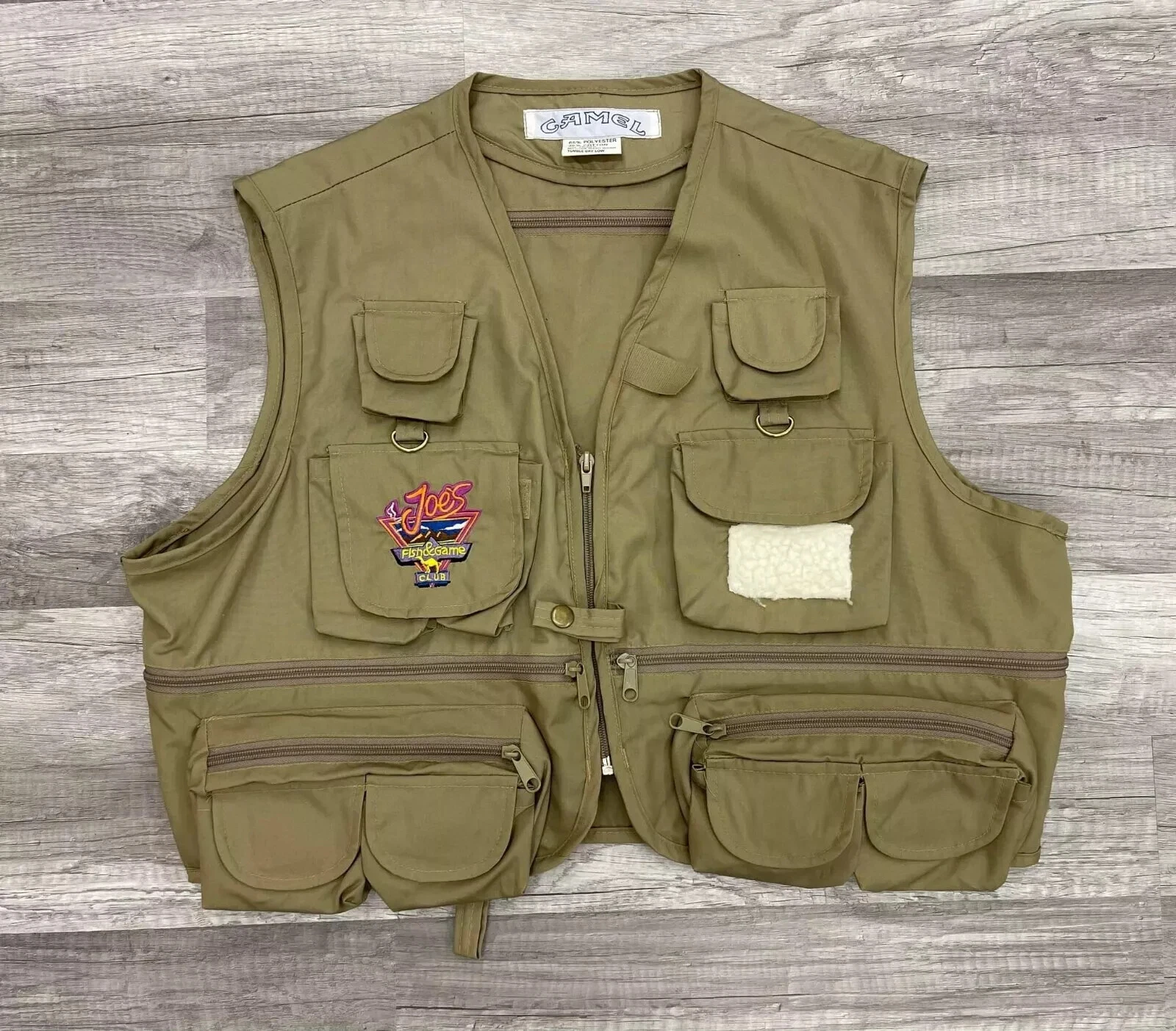 Camel Joe's Fish And Game Club Fishing Vest Men's Size Medium