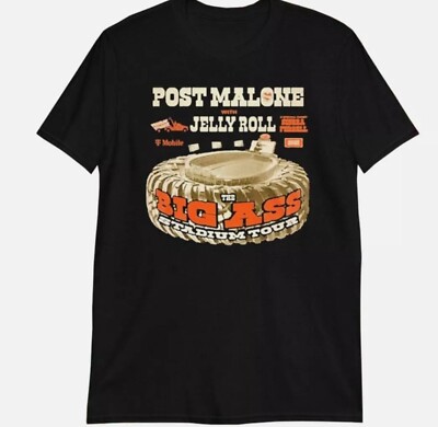 Post Malone 2025 Tour Jelly Roll Big Ass Stadium T-shirt