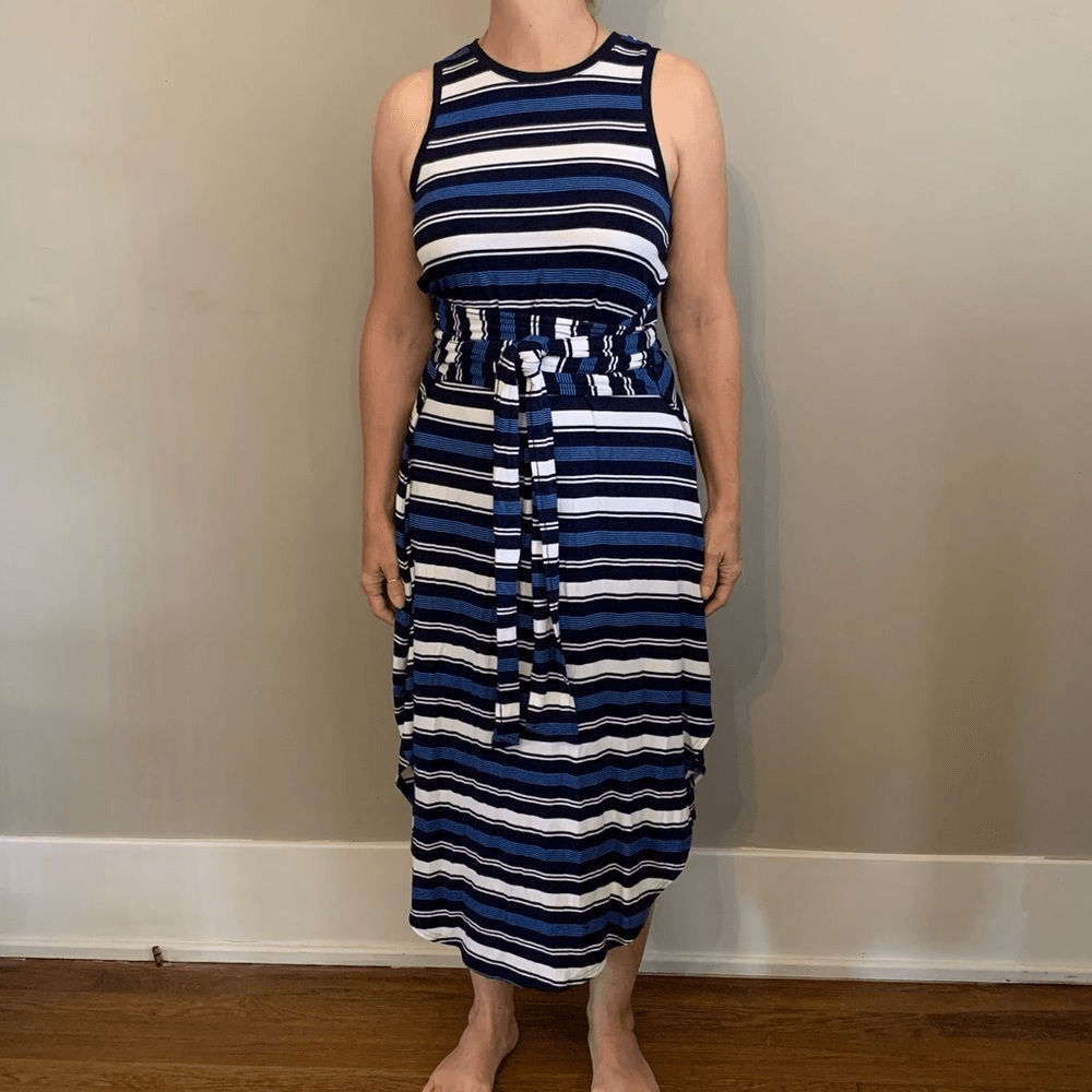 Nwot Gap striped knit dress with sewn on belt | eBay