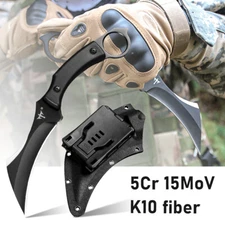 9" Outdoor Tactical Combat Survival Fixed Blade Knife w/Kydex Sheath & Belt Clip