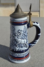 grande chope à bière - AVON numérotée - élan bouquetin condor mouflon