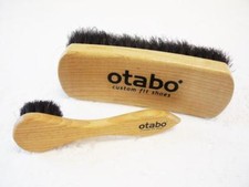 New Shoe Shine Brush  Dauber Set High Quality Soft Horsehair Bristles Wood