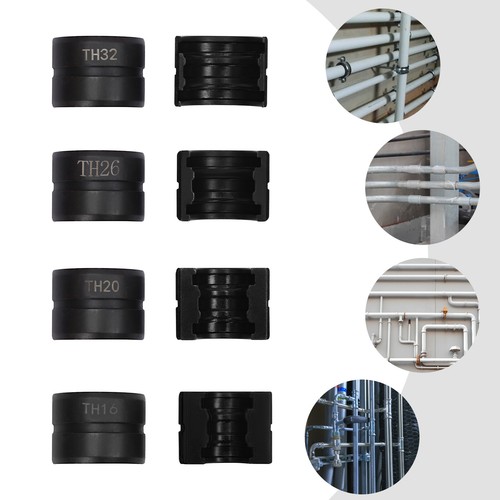 4Set* TH16/20/26/32mm Crimpeinsätze, Pressbacken für Rohr-Crimpzange Cr45 Stahl - Bild 20 von 20