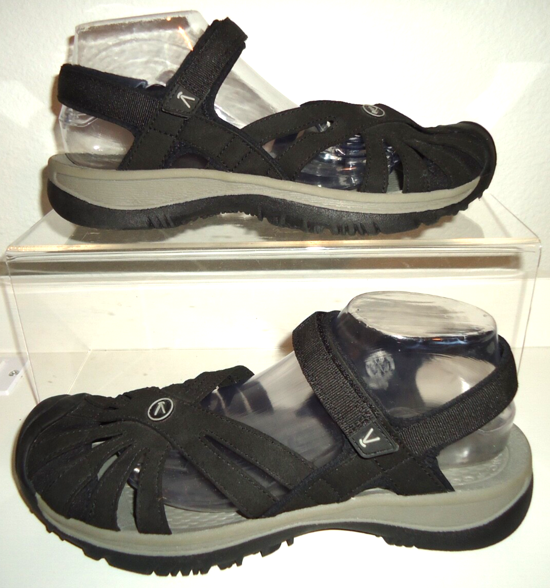 KEENK sandalo donna rosa nero passeggio comodo taglia 10 40 5