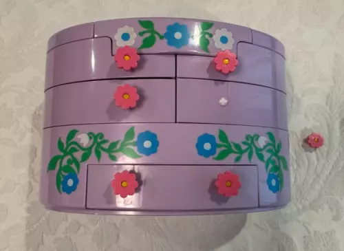 VTG Bluebird Polly Pocket 1991 Pullout Playhouse Jewelry Box with two figures