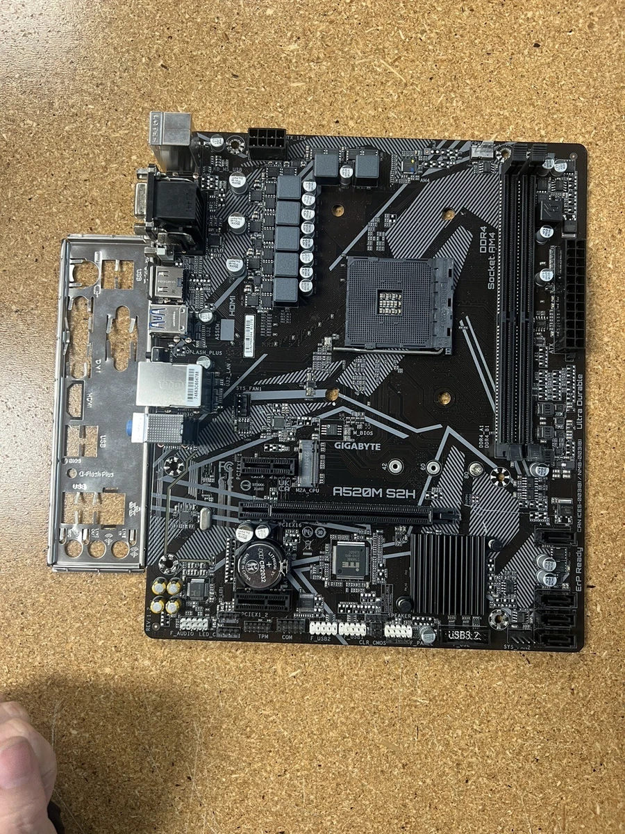 No Power Gigabyte A520M S2H Socket AM4 AMD DDR4 MATX Motherboard