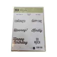 Stampin' Up Stamp Set PERFECT PAIRINGS Set of 9 141261 Thank You Congrats Bday