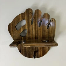 Wooden Baseball Glove Shaped Baseball Bat, Baseball, Hat Holder Wall Decor