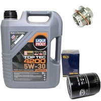 MotoröL Set 5W-30 5 Liter + ÖLfilter SM 108 + Schraube FüR Audi A4 A6 VW Passat