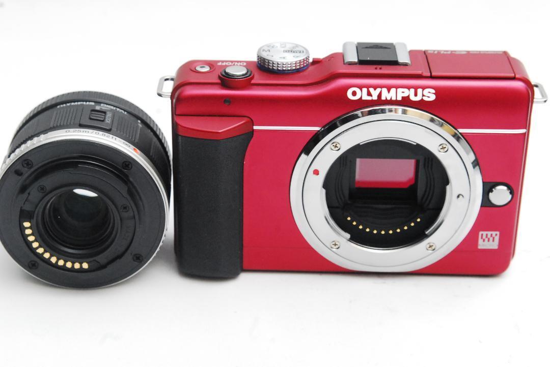 OLYMPUS PEN E-PL1S/M ZUIKO 14-42mm 12.3 MP w/lens Red Japan