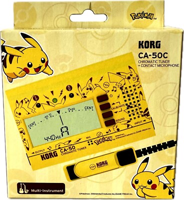 KORG Chromatic tuner & Contact microphone CA-50C P025 Pokemon Pikachu Japan FS