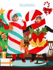 Z-D4-2 Boys Girls Kids Christmas Candy Cane Book Week Costume