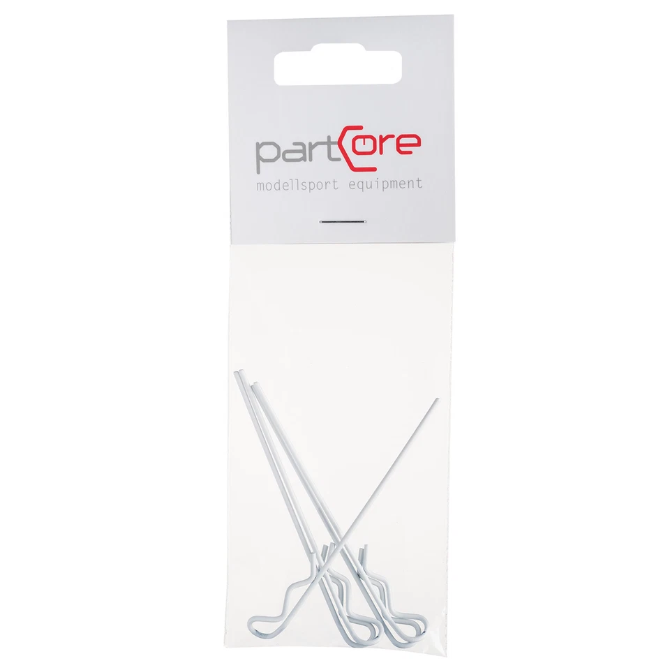 Clips de carrocería 80 mm blanco para coche RC 1:8 1:10 5 piezas partCore 310042 Foto 2 de 2