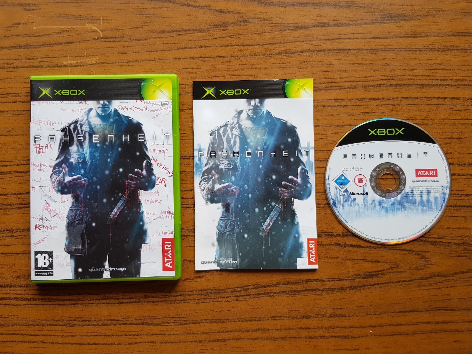 FAHRENHEIT sur Microsoft Xbox 1ère Génération - Complet PAL FR Très bon état