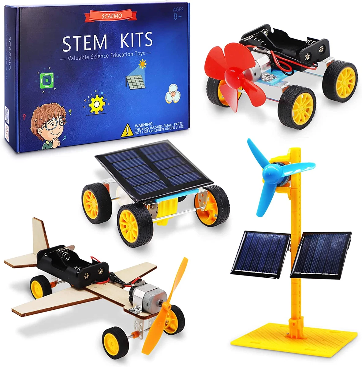 STEM 4 Set Solar Motor Kit Electric Science Experiment Projects