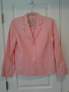 pale pink linen jacket