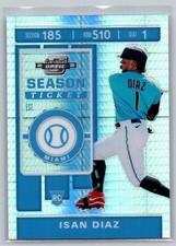 2020 Panini Chronicles #27 Isan Diaz Contenders Optic Hyper #/299