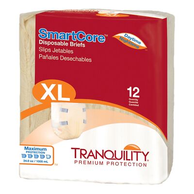 Tranquility SmartCore Incontinence Brief XL Breathable 2314 Maximum 72 Ct