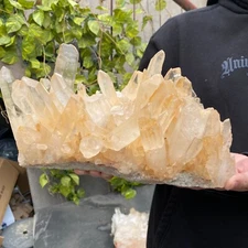 11.4lb Natural White Clear Quartz Crystal Cluster Raw Healing Specimen