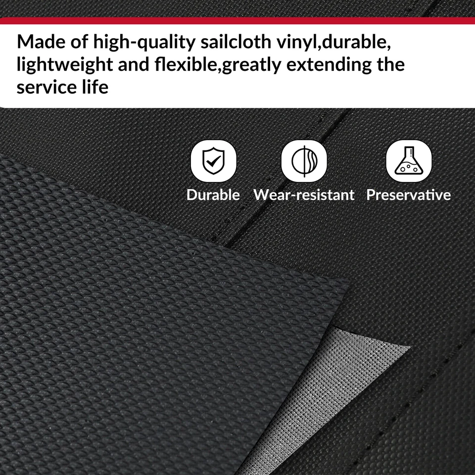 For Alfa Romeo Spider 1971-94 Convertible Soft Top Black Vinyl w/ Plastic Window - Image 3 of 4