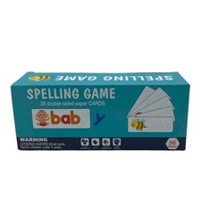 Spelling Game 28 Double Sided Paper Cards Educational Toy for Kids
