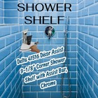 Delta 41516 Décor Assist 9-1/8" Corner Shower Shelf w/Assist Bar Polished CHROME — photo 1