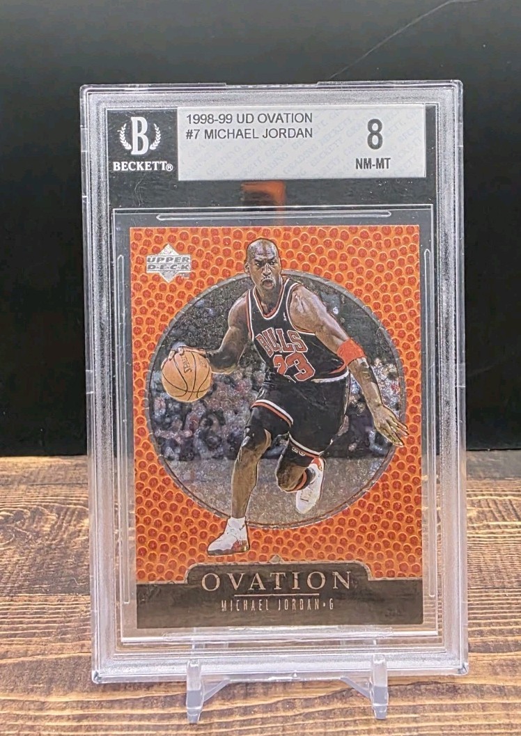 1998-99 Upper Deck Ovation Michael Jordan #7 Bulls PSA 8