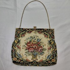 Walborg Petit Floral Tapestry Evening Purse Made In France Floral Antique