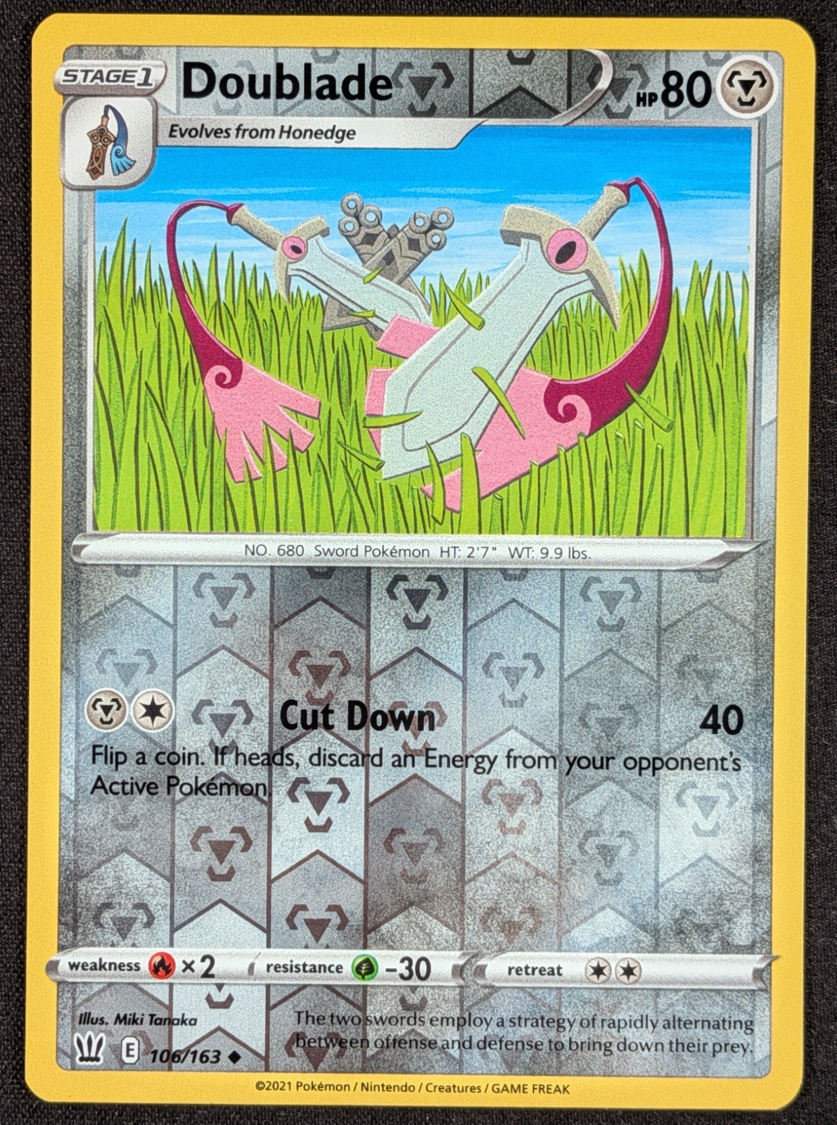 Doublade 2021 Battle Styles Reverse Holo Pokemon Card 106/163 (NM)