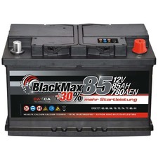 Autobatterie 12V 85Ah 780A/EN BlackMax Starterbatterie statt 74Ah 75Ah 77Ah 80Ah