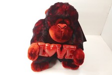 DanDee Love Gorilla Singing Plush Valentine L.O.V.E 12" Red Works. See Video.