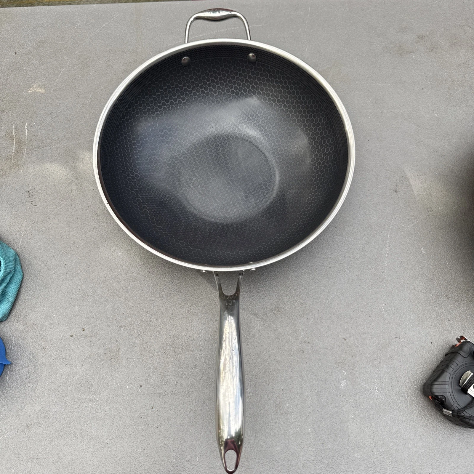 Hybrid Cookware Hex Stainless Steel Pan Nonstick 12" Wok NO LID B3