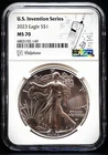 2023 W American Silver Eagle $1 1oz U.S. Invention Series Cellphane NGC MS70
