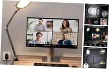 Video Conference Lighting for Computer, Dimmable Light for Video Black-1 pack