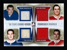 2013 ITG Used Forever Rivals Memorabilia Silver Frank Mahovlich Tim Horton h1f