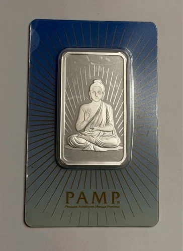 Pamp Suisse Religious Series Buddha 1 oz .999 Silver Art Bar In Assay "RARE"