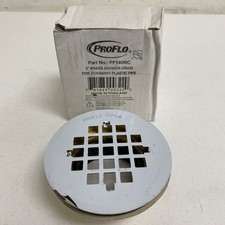 ProFlo 4-1/4" Brass Snap-in Shower Drain PF140NC SS Grate for 2" SCH40DWV Pipe