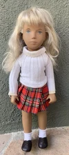 Vintage Sasha Doll With Kilt And Sweater, Wrist Tag
