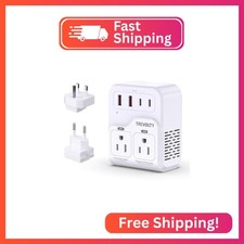2000W Voltage Converter US to Europe for Hair Dryers, 7-in-1 220V to 110V Conver