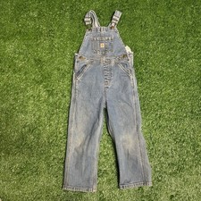 Carhartt Kids Overalls 4T Style 13706 100 Cotton Denim Blue Toddler Workwear