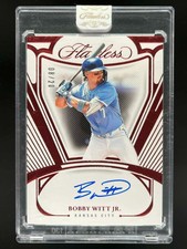 2024 PANINI FLAWLESS BOBBY WITT JR AUTO AUTOGRAPH RED RUBY #D 08/20 ROYALS