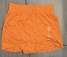 Nike Girls Dri Fit Breezy High Waisted Training Shorts FB1095-815 Orange Medium