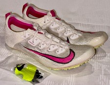 NIKE SuperFly Elite 2 Sail White Fierce Pink Sprint Track Spikes Shoes Mens