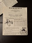 Vintage 1961 Monopoly Rplcmnt Pieces, Parts Orig Instruction Booklets, Cards  — photo 6