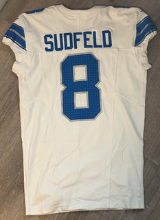 2024 Nate Sudfeld Detroit Lions NFL Football Game Worn Pre Season Jersey