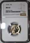 NGC MS-65 1914-P Buffalo Nickel, Cartwheeling, Lightly Toned Gem!